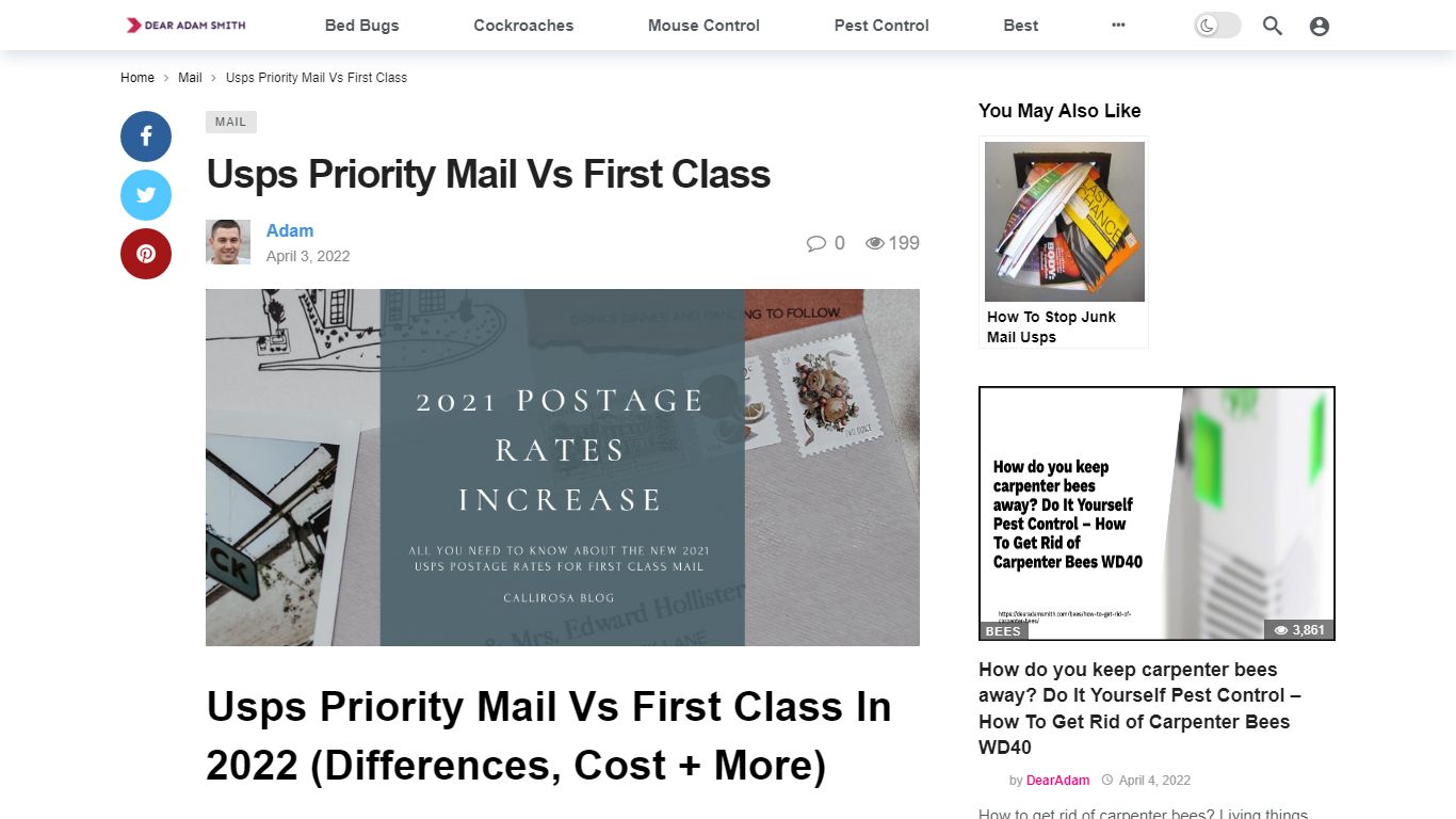 Usps Priority Mail Vs First Class - Dear Adam Smith